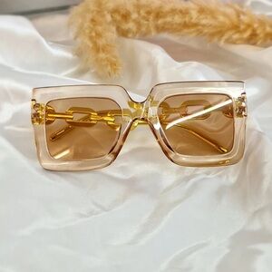 Stylish Gold-Tinted Sunglasses